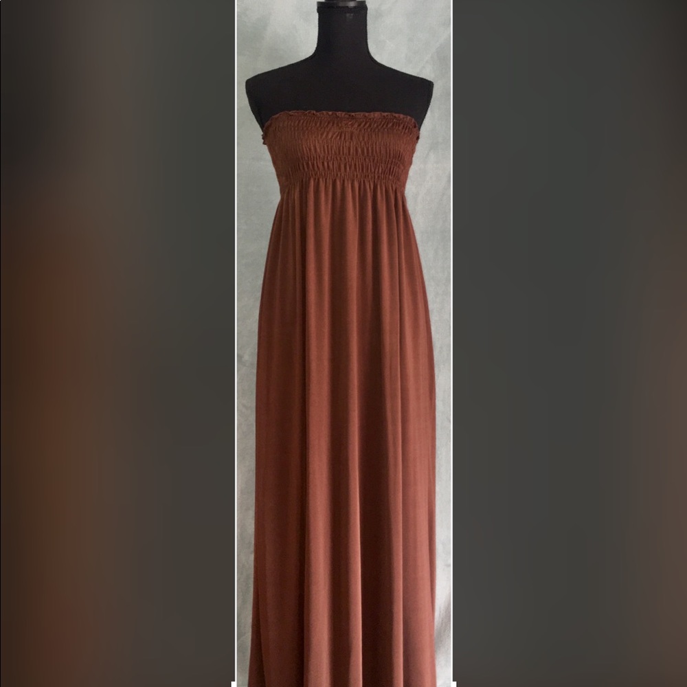 Just Love Brown Maxi Dress Size Small